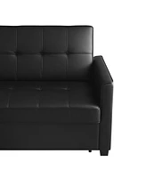 Gold Sparrow 51" Faux Leather Chandler Convertible Loveseat Bed, Created for Macy's