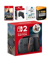 Nintendo Switch 2 + Mario Kart World Bundle with Zelda Breath of the Wild, Pro Controller