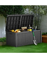 Mondawe 150 Gallon Resin Waterproof Outdoor Deck Box,Patio Storage Box