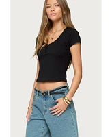Edikted Women's Katerina Henley T Shirt