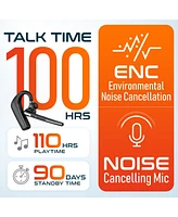 Delton 4pcs Ergonomic Remote Worker Kit, Wireless Bluetooth Headset, Executive Earpiece with Noise Cancelling Mic, 1080p Webcam, Wireless Keyboard and