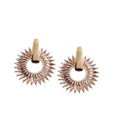 Sohi Womens Red Celestrial Drop Earrings