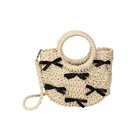 Women's The Bow-Straw Hand Bag