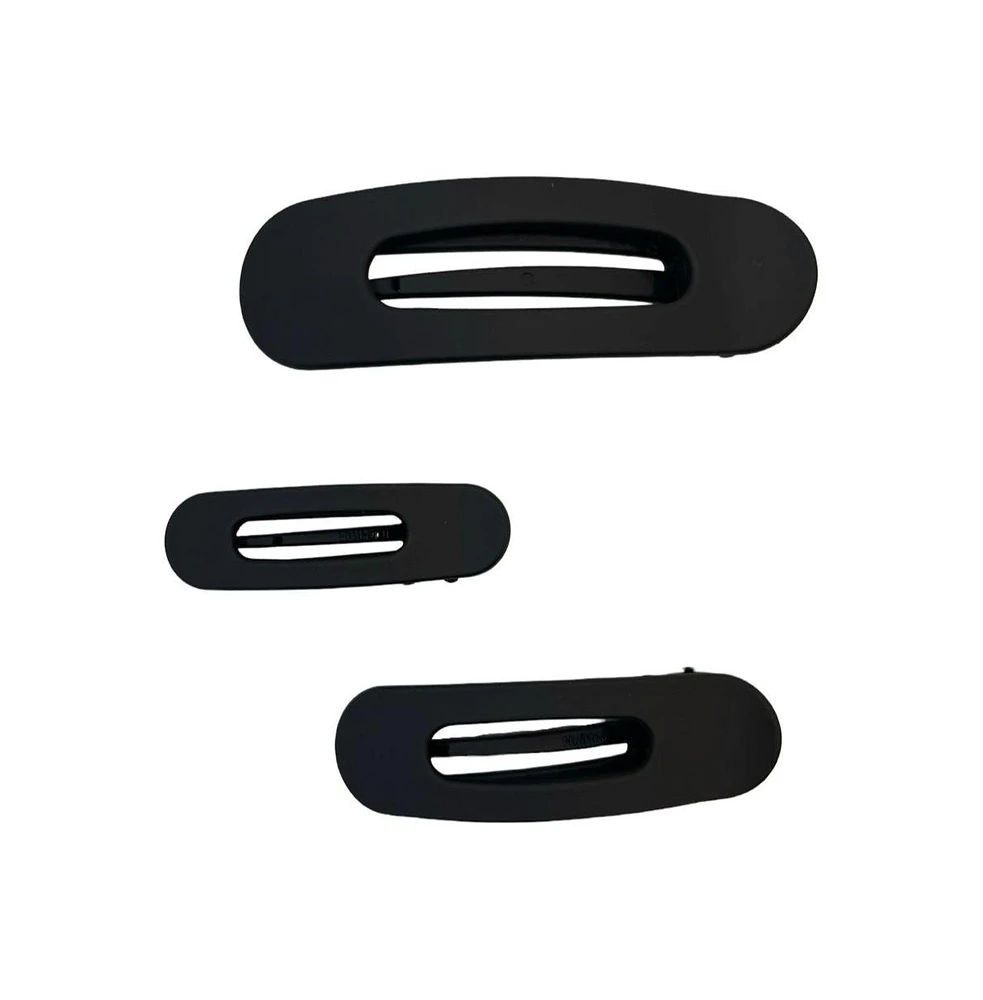 Mixed Size Flat Lay Clip Set - Black