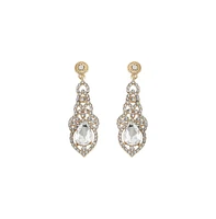Sohi Women's Green Dazzling Drop Earrings