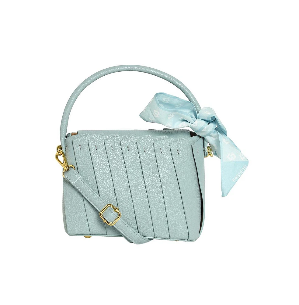 Women's The Pleated Hand Bag - Powder Blue