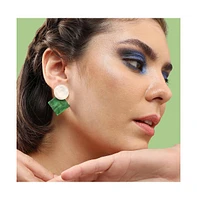 Sohi Women's Gold Geometric Drop Earrings