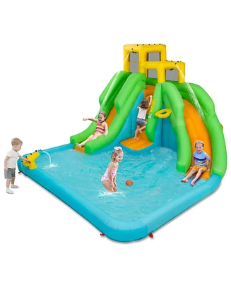 Mecale Kids Inflatable Water Park Bounce House with 480 W Blower