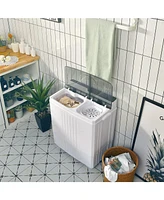Twin Tub Portable Washing Machine with Timer Control and Drain Pump for Apartment