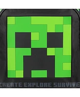 Minecraft Creeper Character 16” Kid's Backpack For School And Travel