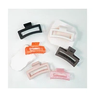 Large Rectangle Claw Clip - Orange