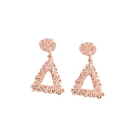 Sohi Women's Red Corroded Drop Earrings