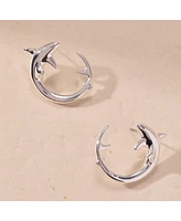 Alex and Ani Shark Front to Back Hoop