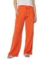 Roxy Juniors' Sea Goldie Wide-Leg Cotton Pants