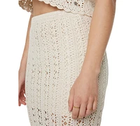 Roxy Juniors' Sea Swirl Crochet Midi Skirt