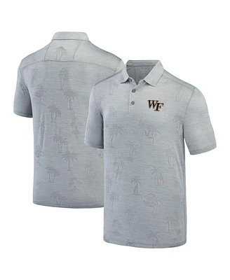 Tommy Bahama Men's Gray Wake Forest Demon Deacons Sport Palm Coast Palmera IslandZone Polo Shirt
