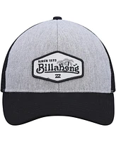 Billabong Men's Heather Gray/Black Walled Trucker Adjustable Snapback Hat