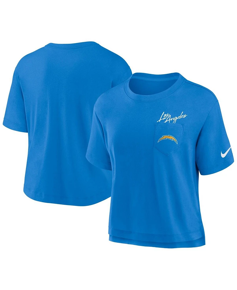 Nike Women's Powder Blue Los Angeles Chargers Performance Pocket T-Shirt
