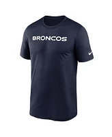 Nike Men's Navy Denver Broncos Primetime Legend Wordmark Performance T-Shirt