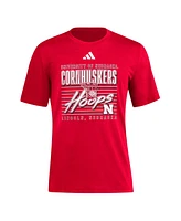 Adidas Men's Scarlet Nebraska Huskers Locker Swish Tri-Blend T-Shirt