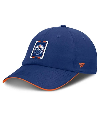 Fanatics Men's Royal/Orange Edmonton Oilers Authentic Pro Ripstop Adjustable Hat