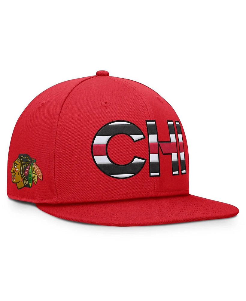 Fanatics Men's Red Chicago Blackhawks Authentic Pro Team Rink Snapback Hat