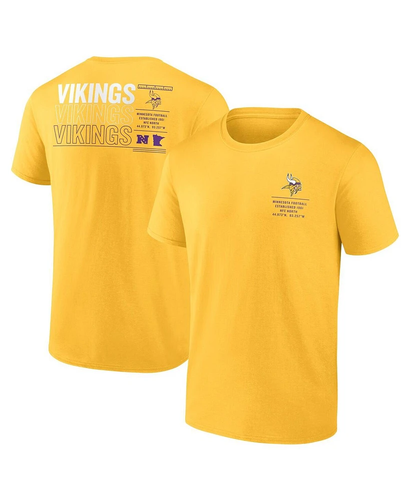 Fanatics Men's Gold Minnesota Vikings Repeat Stats T-Shirt