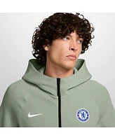 Nike Men's Olive Chelsea Tech Fleece Full-Zip Hoodie