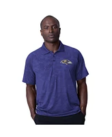 Msx by Michael Strahan Men's Purple Baltimore Ravens Baseline Raglan Polo Shirt