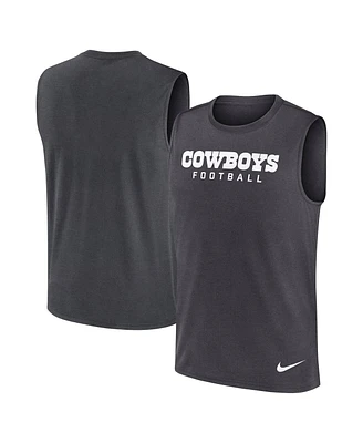 Nike Men's Charcoal Dallas Cowboys Primetime Legend Performance Muscle Tank Top