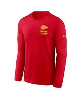 Nike Men's Red Kansas City Chiefs Sideline Performance Long Sleeve T-Shirt
