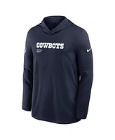 Nike Men's Navy Dallas Cowboys Pure Fury Performance Long Sleeve Hooded T-Shirt