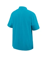 Nike Men's Turquoise Florida State Seminoles 2025 Sideline Short Sleeve Quarter-Zip Coach Jacket