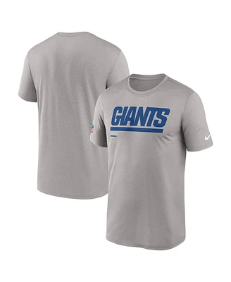 Nike Men's Gray New York Giants Sideline Legend Performance T-Shirt