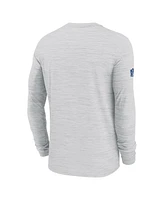 Nike Men's Ash New York Giants Sideline Velocity Performance Long Sleeve T-Shirt