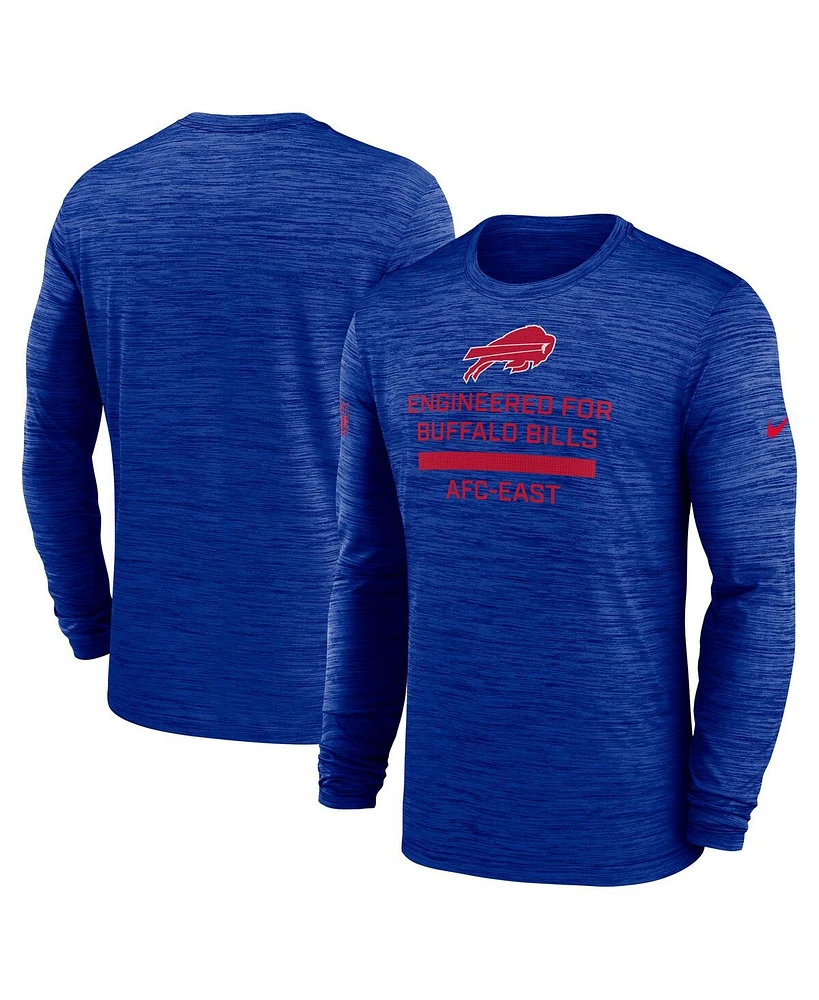 Nike Men's Royal Buffalo Bills Sideline Velocity Performance Long Sleeve T-Shirt