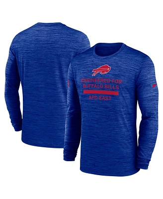 Nike Men's Royal Buffalo Bills Sideline Velocity Performance Long Sleeve T-Shirt