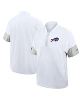 Nike Men's White Buffalo Bills Sideline Short Sleeve Quarter-Zip Performance Coach Jacket
