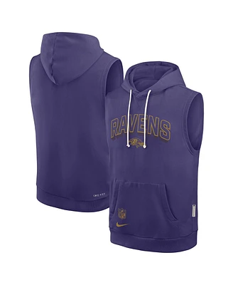 Nike Men's Purple Baltimore Ravens Sideline Performance Sleeveless Pullover Hoodie