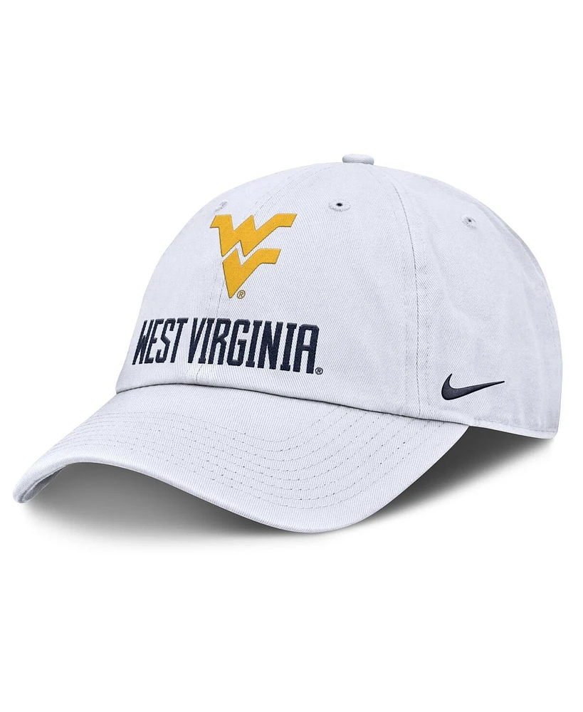 Nike Men's White West Virginia Mountaineers 2025 Sideline Club Adjustable Hat