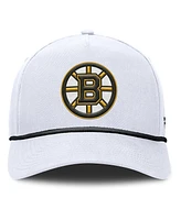 Fanatics Men's White Boston Bruins Rope A-Frame Adjustable Hat