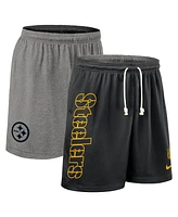 Nike Men's Black Pittsburgh Steelers Sideline Reversible Performance Shorts