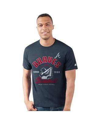 Starter Men's Navy Atlanta Braves Prime Time Batter T-Shirt