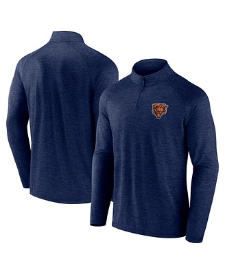 Fanatics Men's Navy Chicago Bears Head-to-Head Raglan Quarter-Zip Jacket