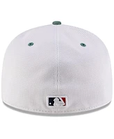 New Era Men's White/Green Boston Red Sox 2025 City Connect Batting Practice 59FIFTY Fitted Hat