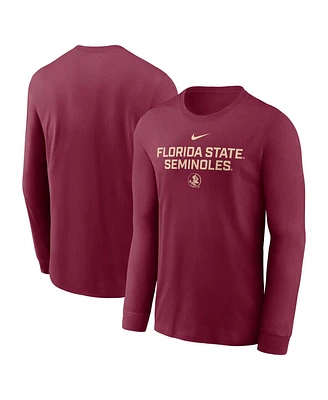 Nike Men's Garnet Florida State Seminoles 2025 Sideline Performance Long Sleeve T-Shirt