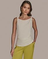 Donna Karan New York Petite Shoulder-Twist Sleeveless Top