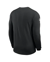 Nike Men's Black Baltimore Ravens Sideline Coach Uv Performance Long Sleeve T-Shirt