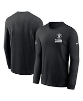 Nike Men's Black Las Vegas Raiders Sideline Performance Long Sleeve T-Shirt