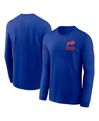 Nike Men's Royal Buffalo Bills Sideline Performance Long Sleeve T-Shirt